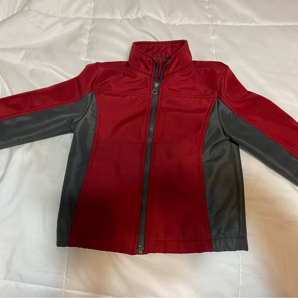 Cherokee Kids Red and Gray Raincoat